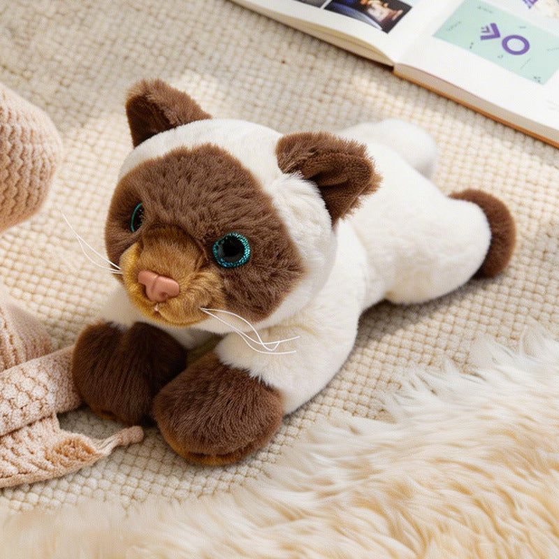 Lifelike Stretching Cat Plush Floor Cuddle Pillow Stornfield