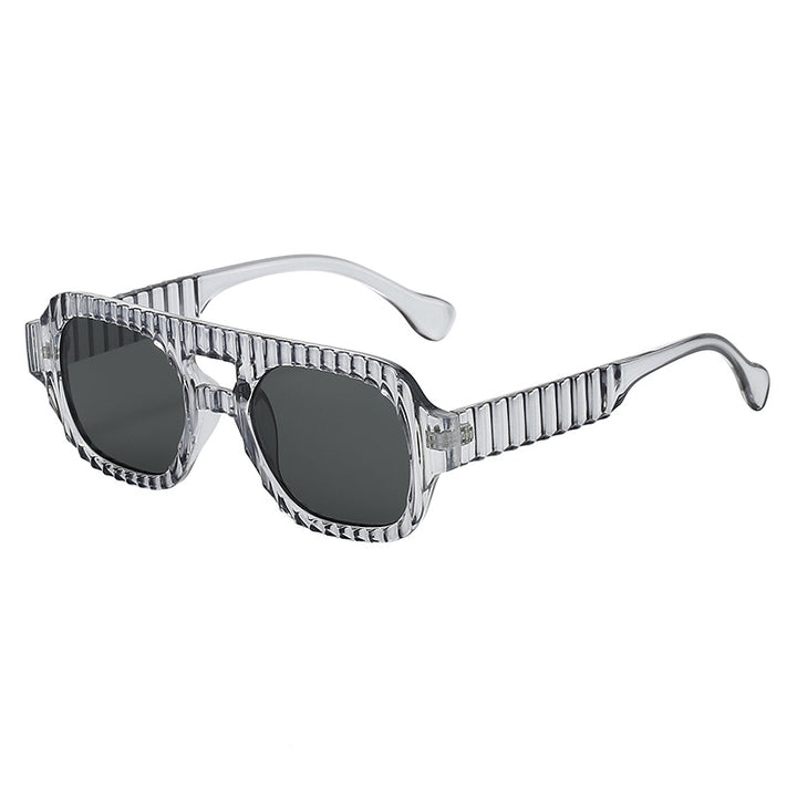 Ladies fashionable sunglasses in futuristic design with textured frame Stornfield