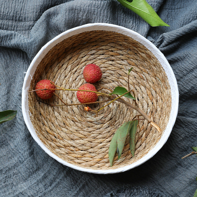 Unisex beef storage basket with elegant textile edging Stornfield
