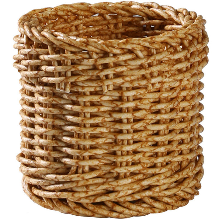 Handcrafted Round Wicker Storage Basket Stornfield