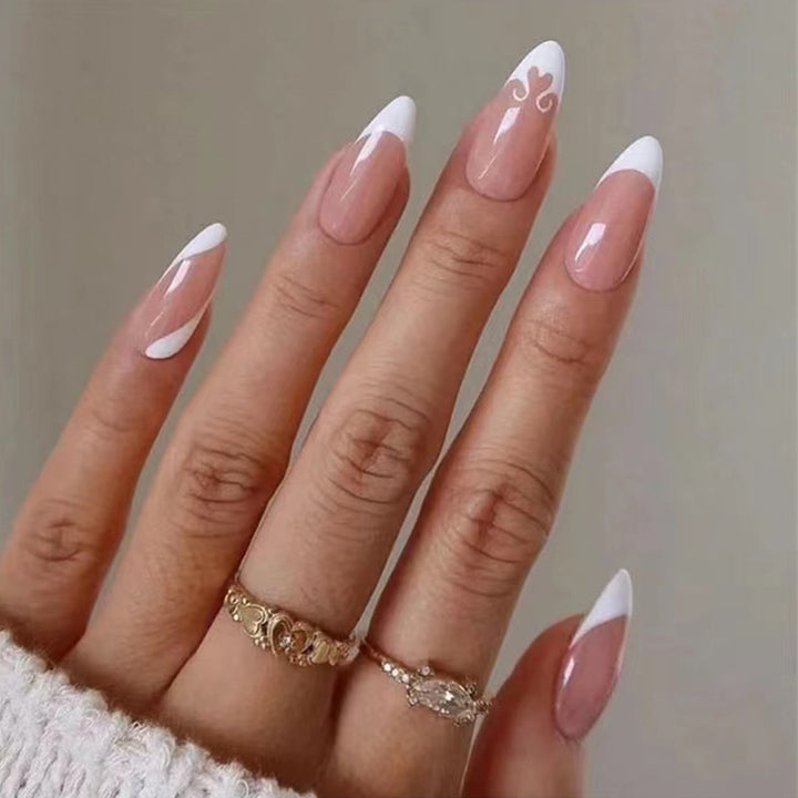 Premium Long Stiletto Press-On Nails with Elegant Design Stornfield