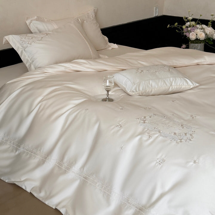 Decorative Luxurious Embroidered Silk Duvet Cover Set Stornfield