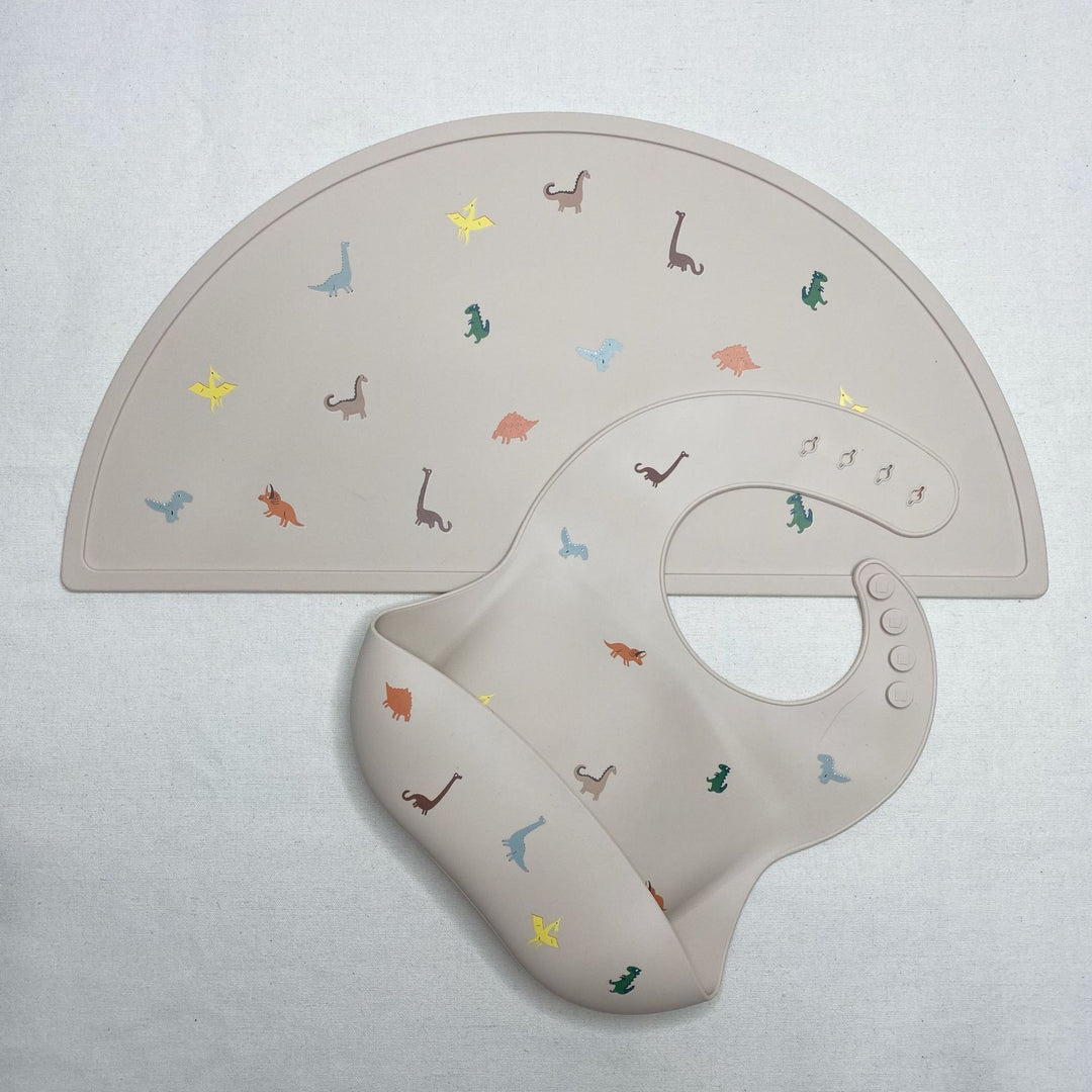 Half-Round Silicone Kids Placemat with Rocket Print