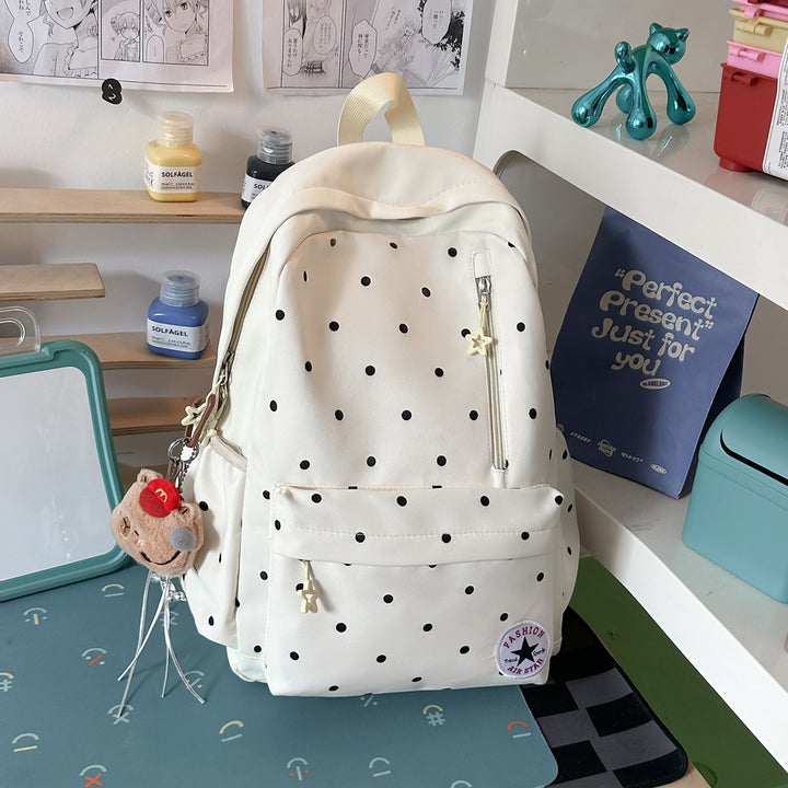 Playful Polka Dot Casual Backpack Stornfield
