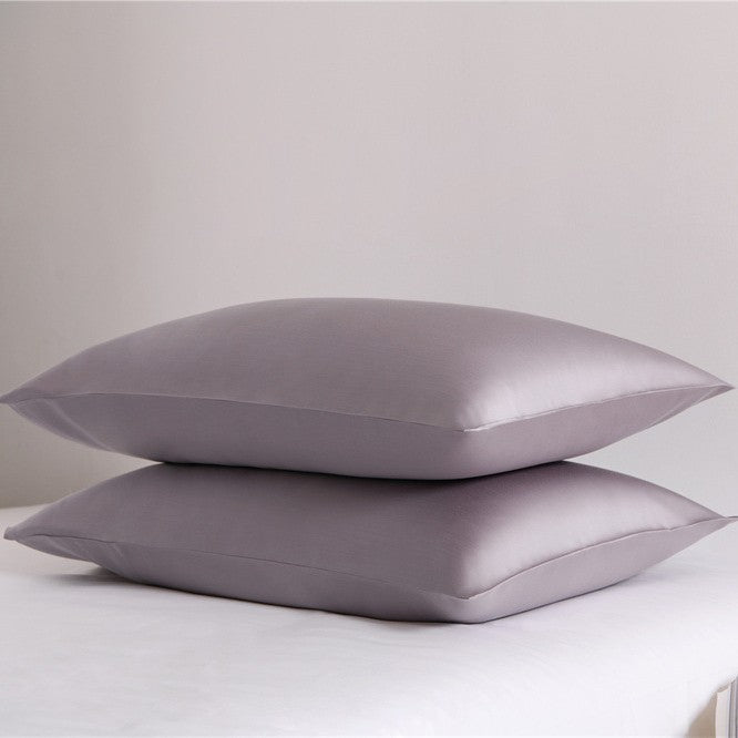 Pillowcase set made of cotton satin with concealed zipper and extra soft texture