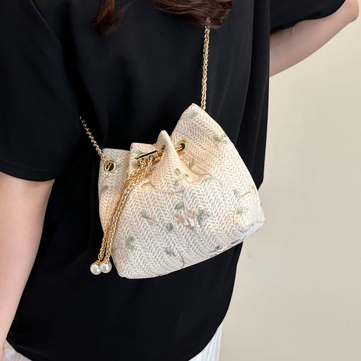 Decorative Drawstring Handbag