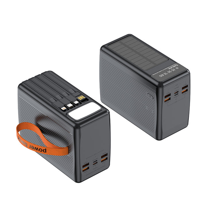 Solar Power Bank with Multifunctional USB Connections and Digital Charge Level Indicator Stornfield