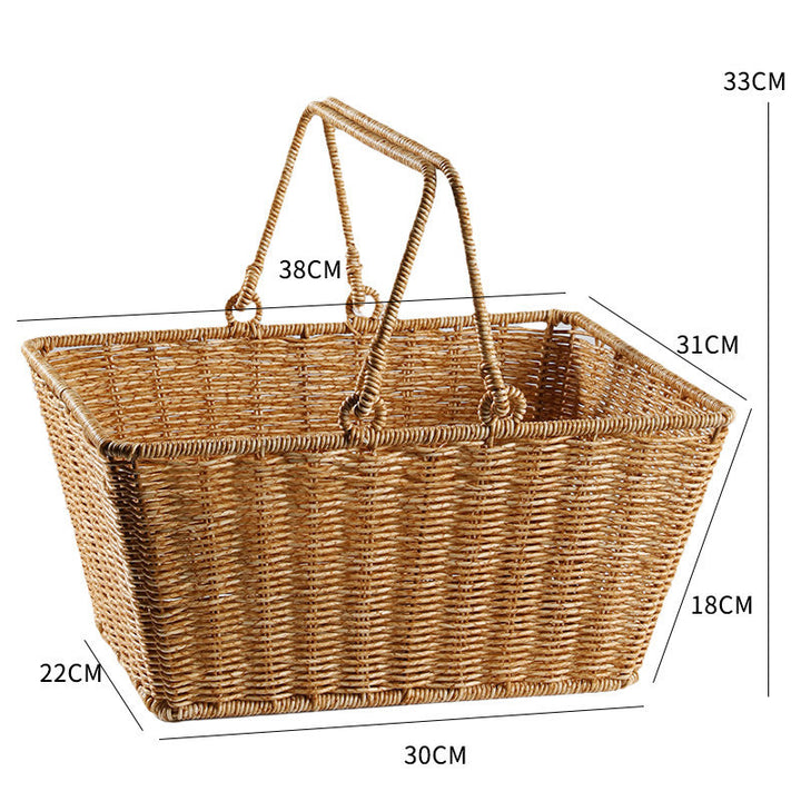 Unisex Handcrafted Basket with Sturdy Handles Stornfield