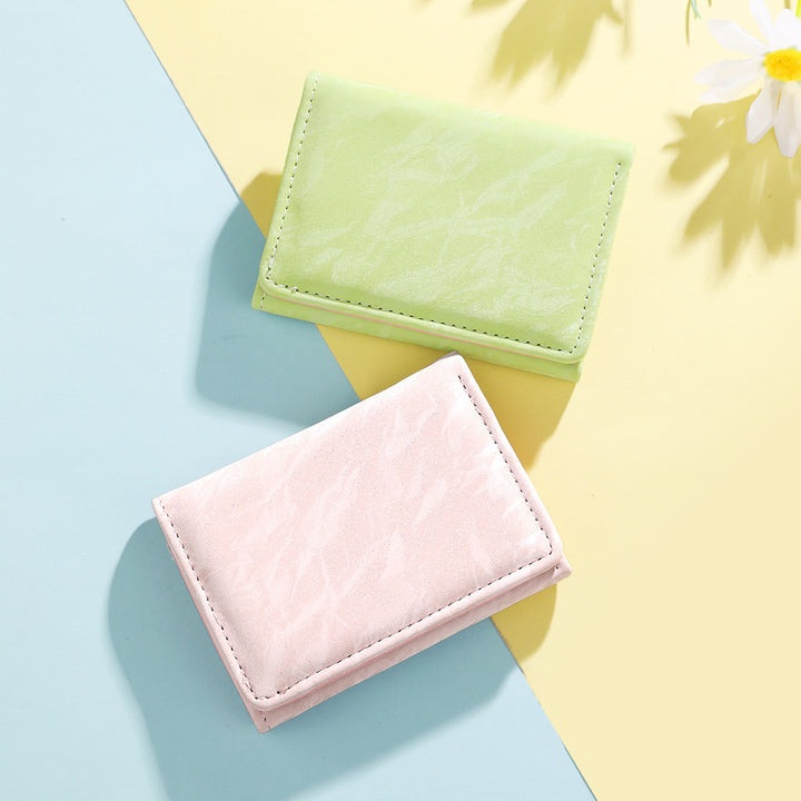 Textured Leather Flap Wallet
