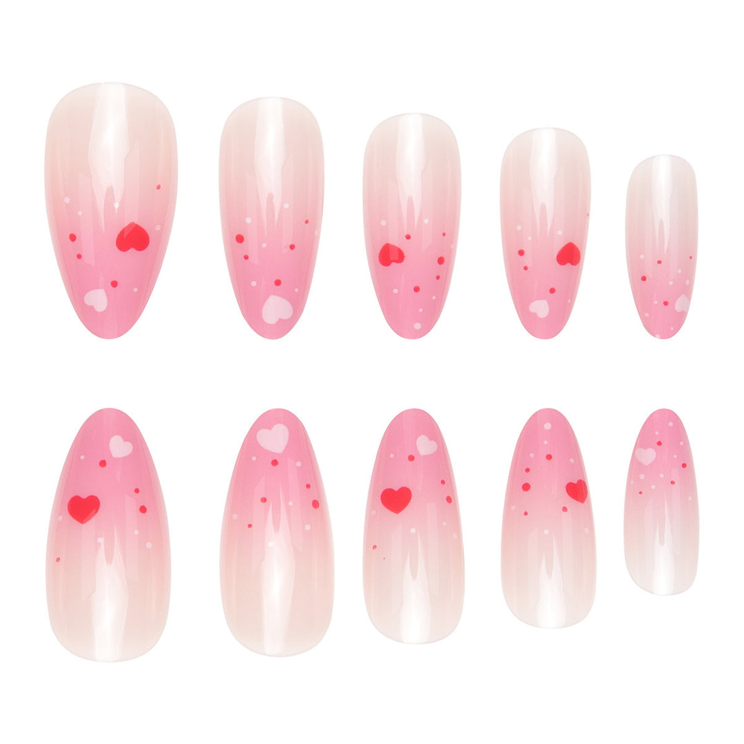 Heart-Design Press-On Nail Art Set Stornfield