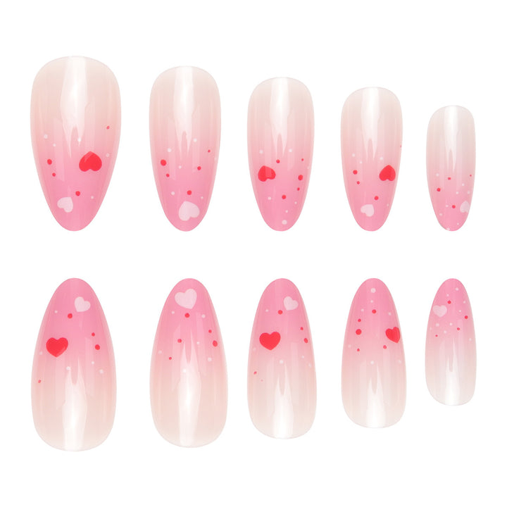 Heart-Design Press-On Nail Art Set Stornfield