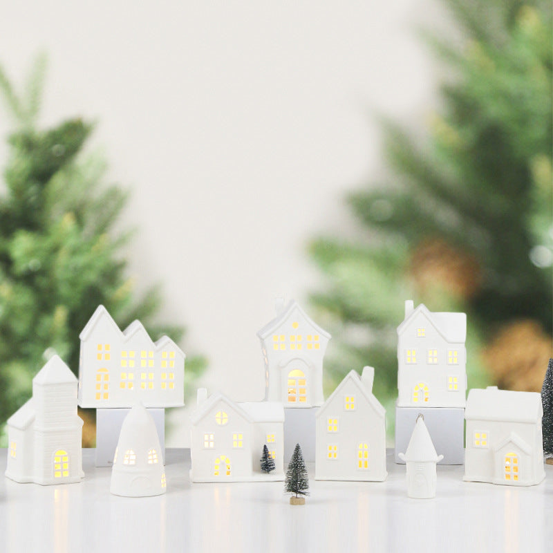 Decorative Ceramic House Lantern Stornfeild