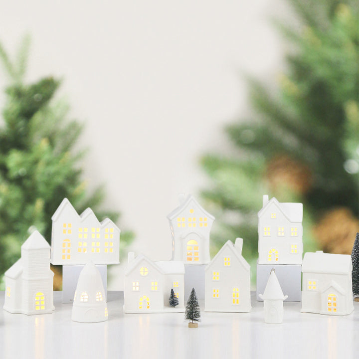 Decorative Ceramic House Lantern Stornfeild