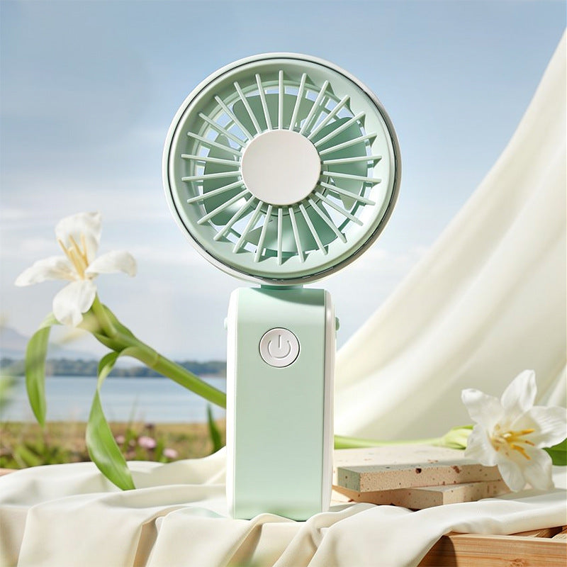 Cooling portable handheld bear-ear mini fan with adjustable tilt USB rechargeable desktop stand Stornfield