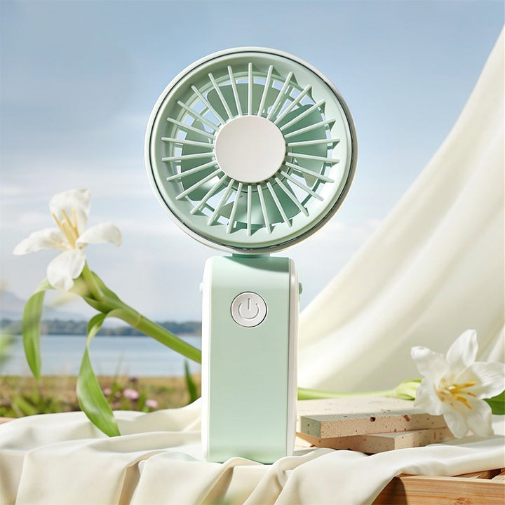 Cooling portable handheld bear-ear mini fan with adjustable tilt USB rechargeable desktop stand Stornfield