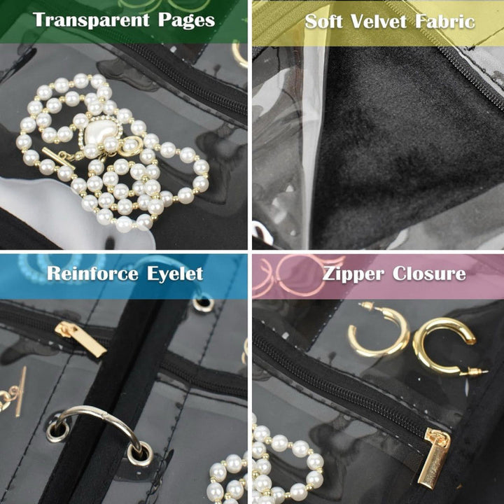 Jewelry Organizer Bag with Multiple Transparent Compartments Stornfield