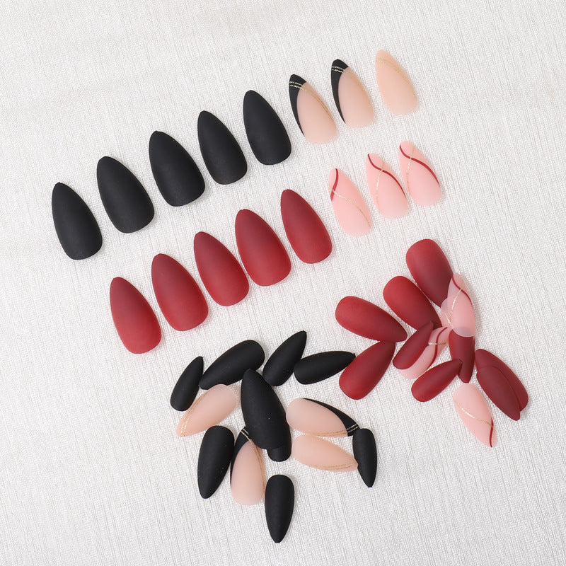 Elegant French Tip Press-On Nail Set Stornfield
