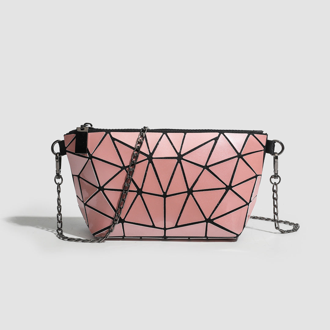 Geometric Patterned Crossbody Clutch Bag