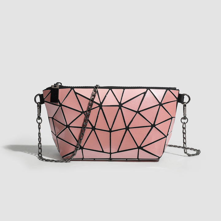 Geometric Patterned Crossbody Clutch Bag