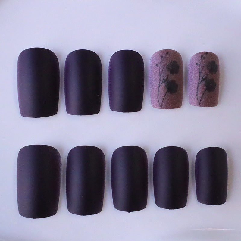 Elegant Floral Matte Nail Art Stornfield