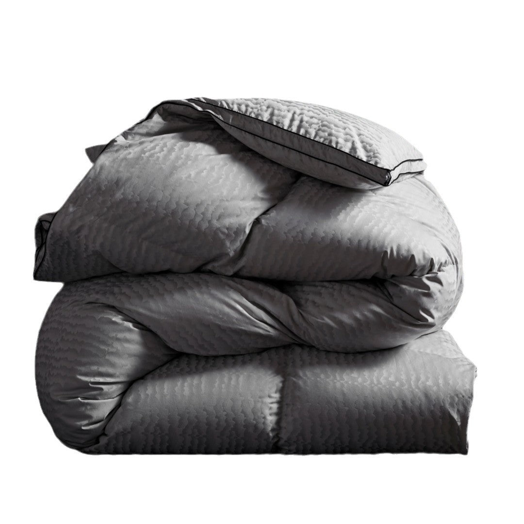 Luxurious quilted duvet with check quilting and breathable soft-touch cover