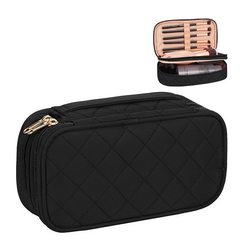 Cosmetic storage bag with elegant quilted pattern Stornfield