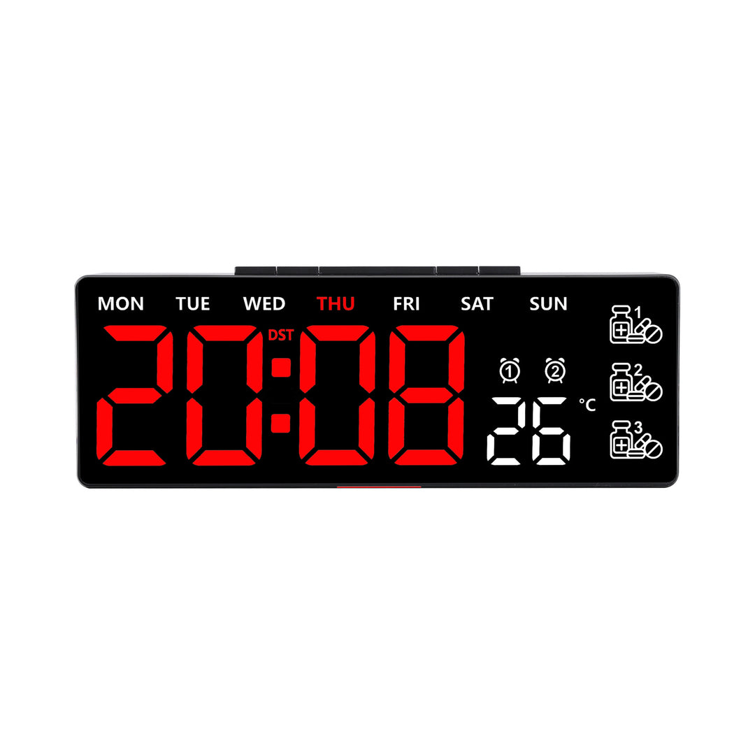 Digital Thermo Alarm Clock with Large LED Display Stornfield