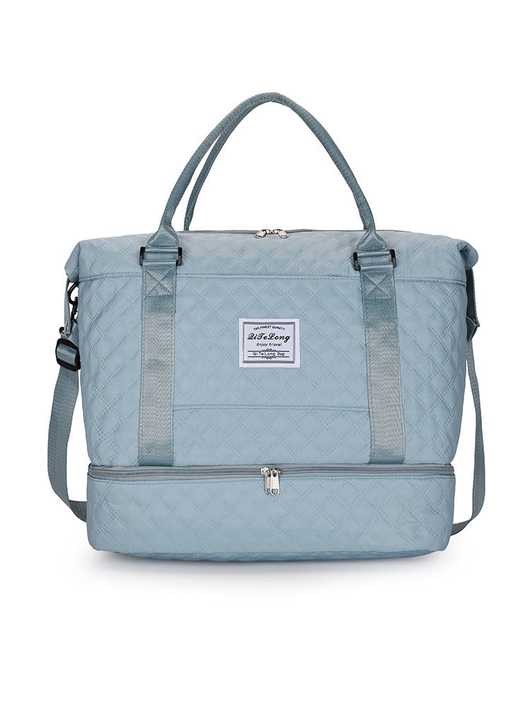 Quilted Multi-Compartment Travel Bag
