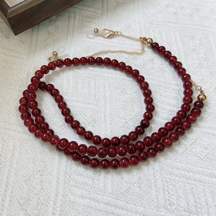 Fashionable jewelry band made of onyx beads Stornfield