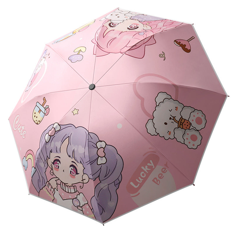 Women's folding umbrella with cute unicorn design Stornfield