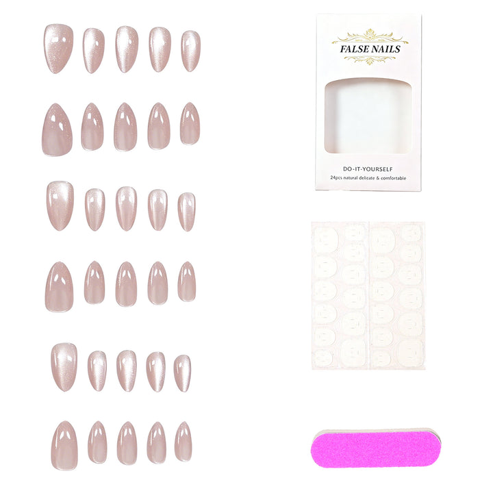 Elegant Almond-Shaped Gel Nail Enhancements Stornfield