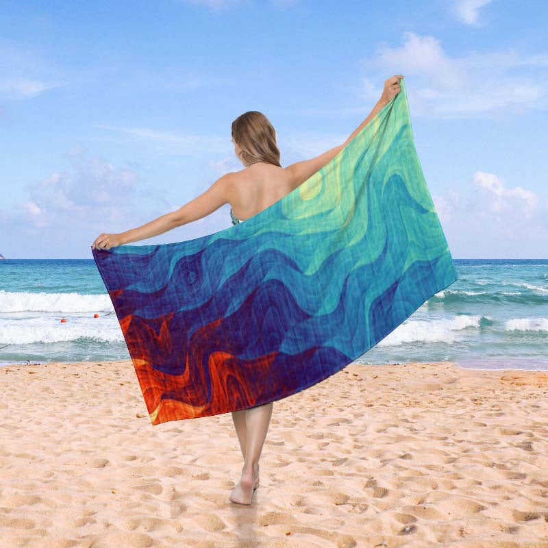 Beach towel in creative wave pattern Stornfield