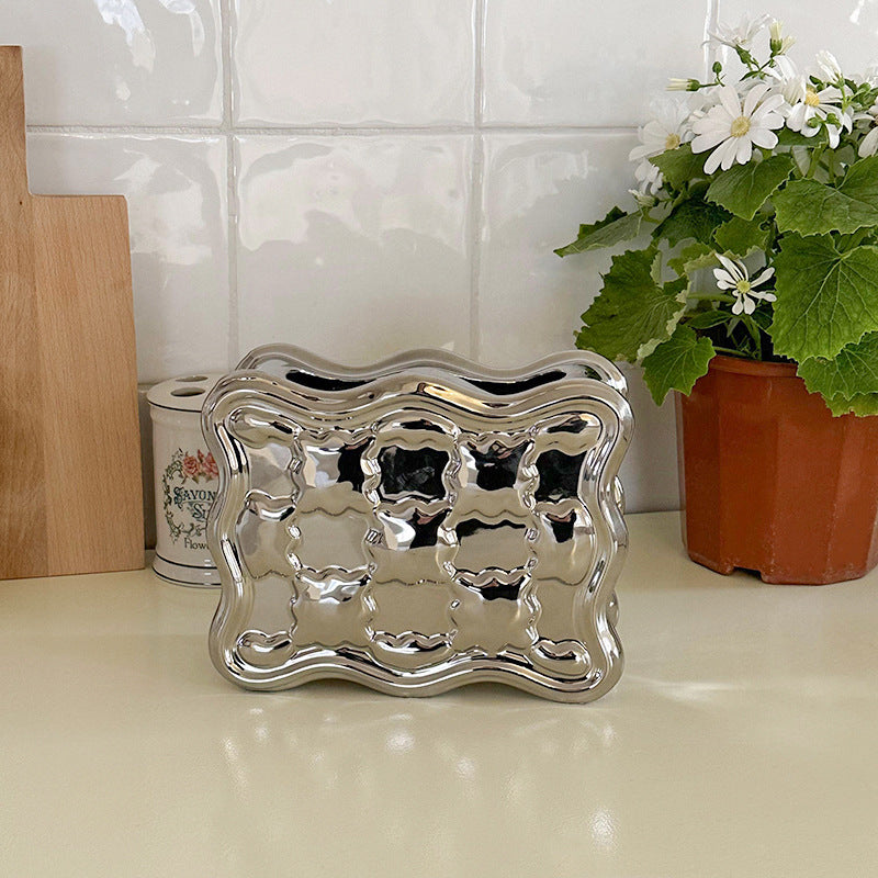 Decorative Stainless Steel Tissue Box Holder