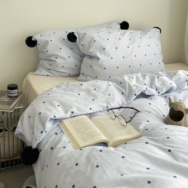 Cozy Polka Dot Duvet Cover Set