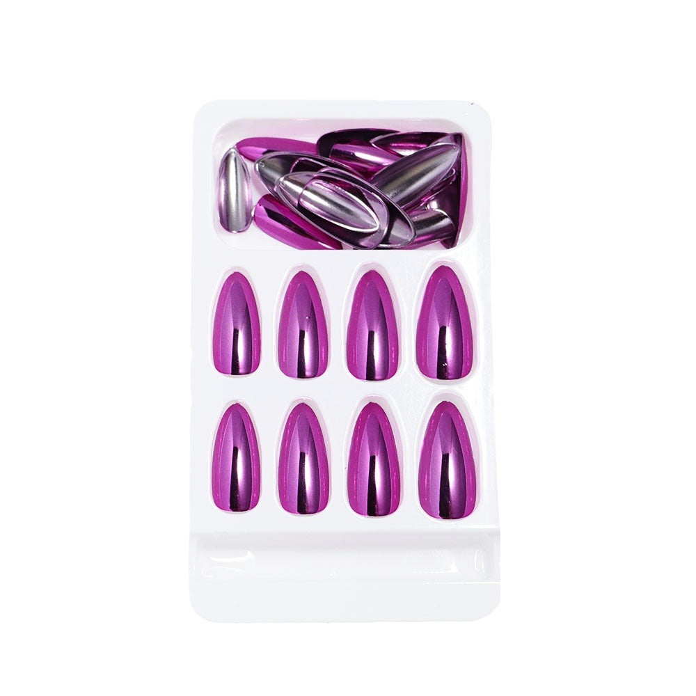 High-Shine Almond-Shaped Press-On Nail Set Stornfield