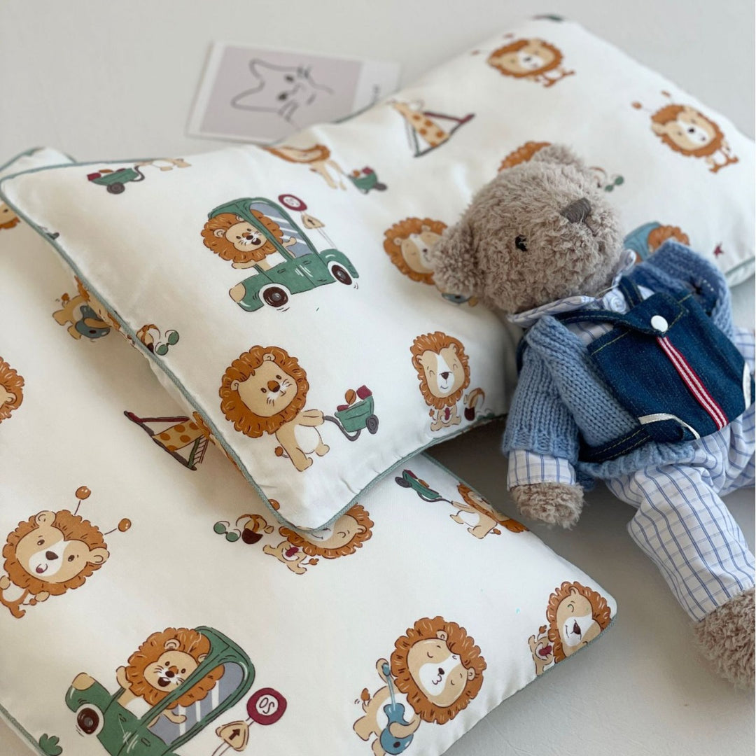 Baby bedding set made of cotton muslin with floral & animal print