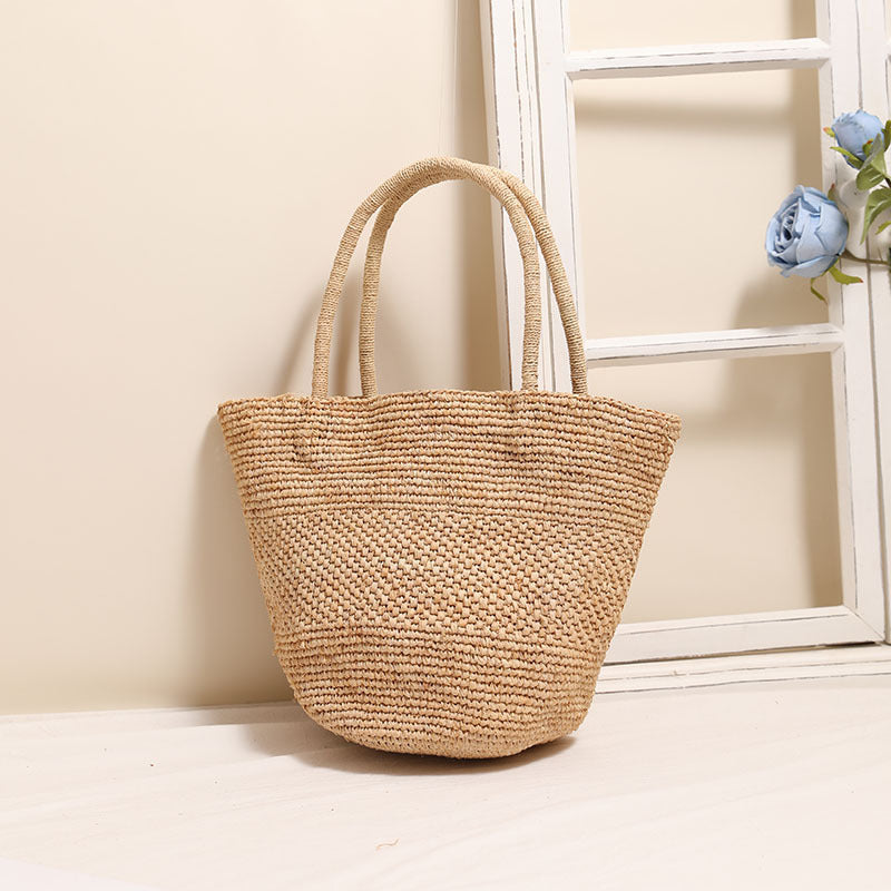 Handmade wicker tote bag with sturdy handles Stornfield