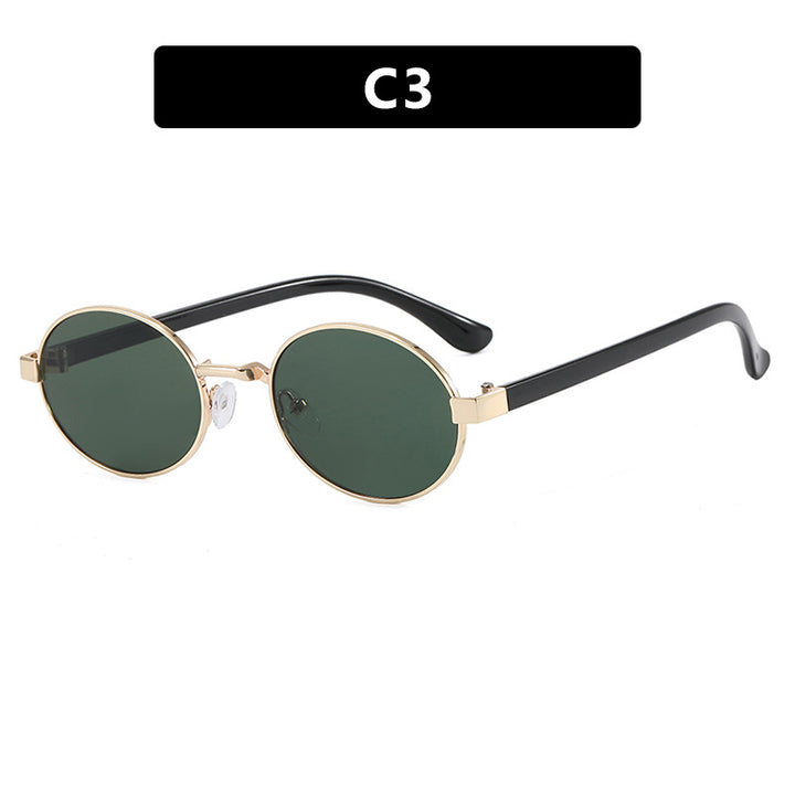 Women's round glasses with elegant metal frame and adjustable nose pads Stornfield