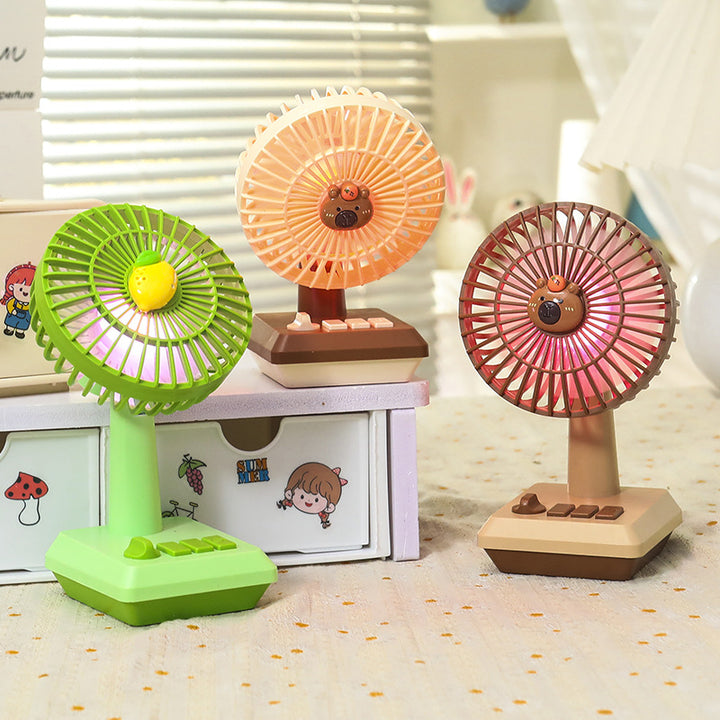 Ladies portable USB table fan in cheerful pineapple design Stornfield