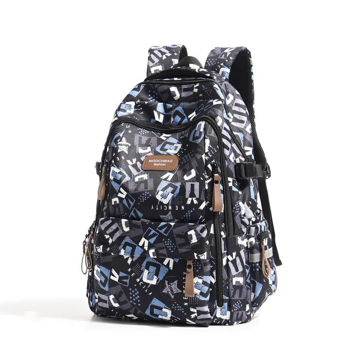 Stylish Multi-Compartment Graphic Print Backpack Stornfield