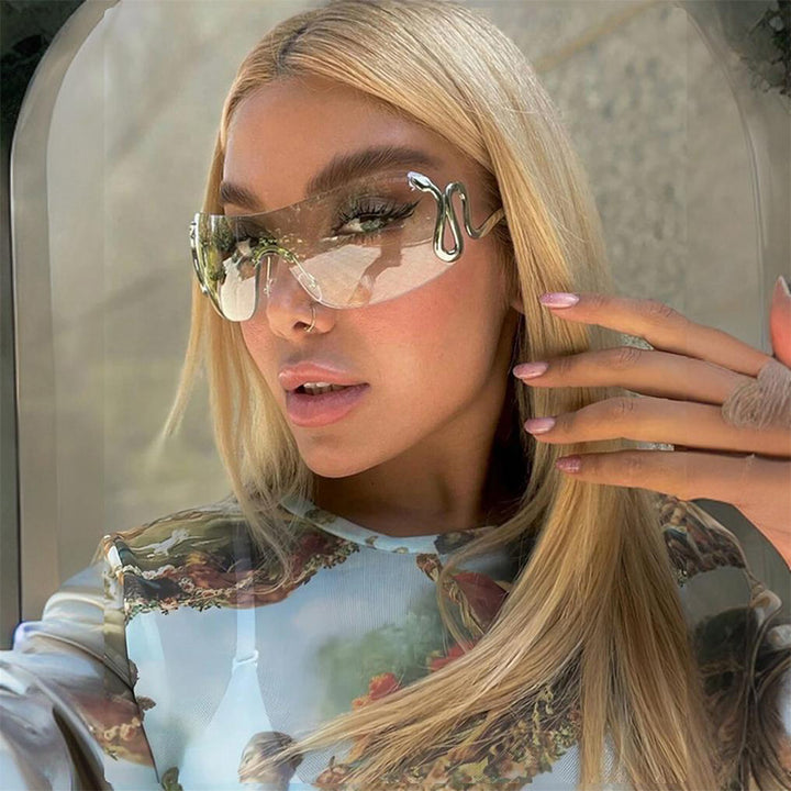 Women's Fashion Oversized Sunglasses with Innovative Metal Frame and Unique Design Stornfield