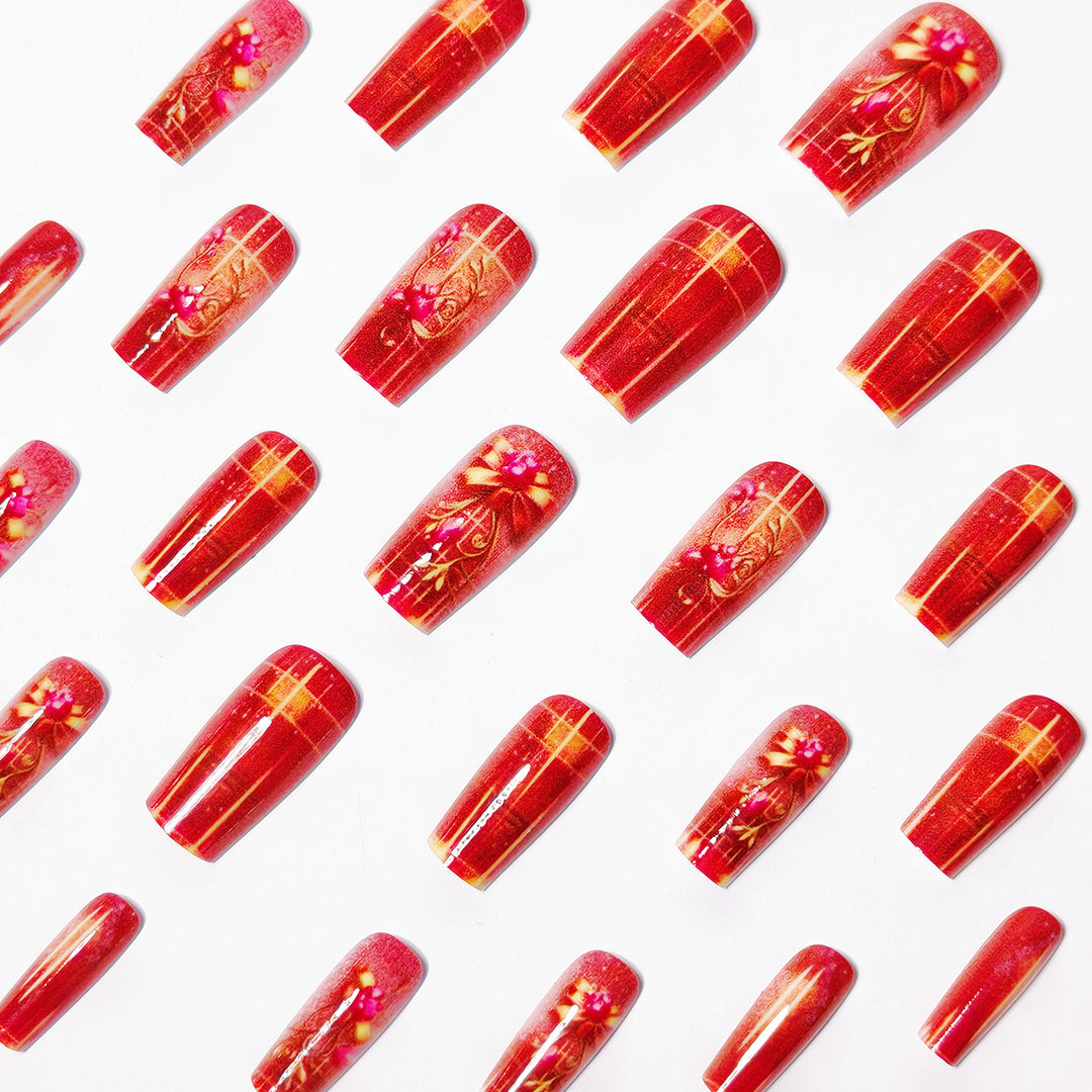 Artificial Nails in Festive Glamour Style Stornfield