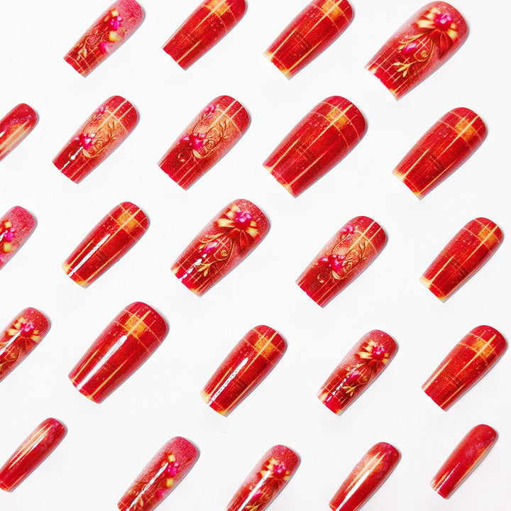 Artificial Nails in Festive Glamour Style Stornfield