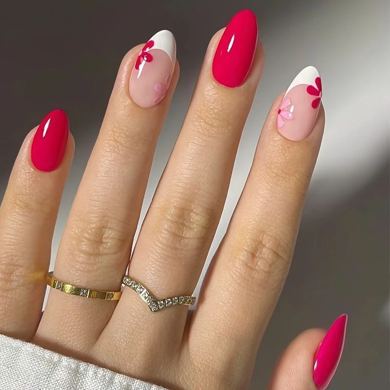 Floral Articulated Acrylic Nail Extensions Stornfield