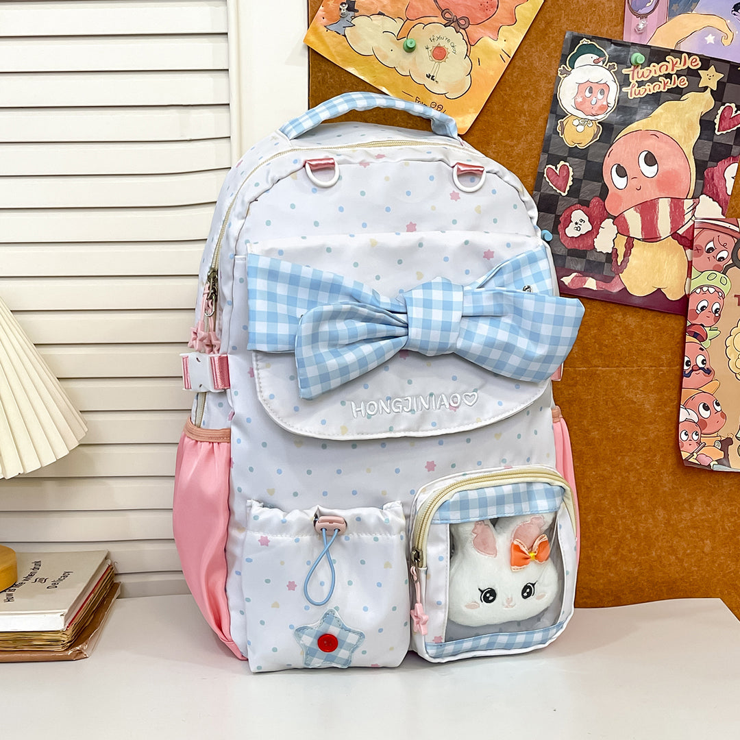 Playful Bow-Embellished Backpack Stornfield