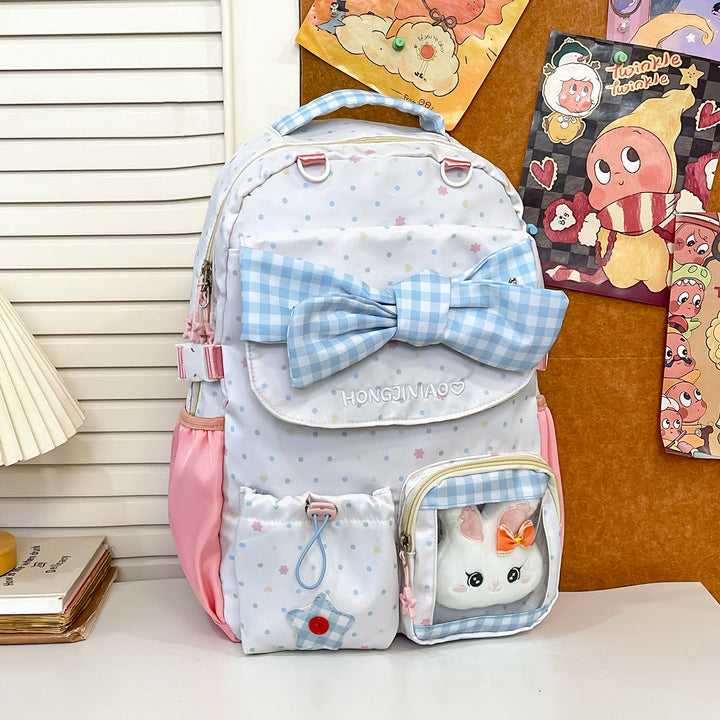 Playful Bow-Embellished Backpack Stornfield