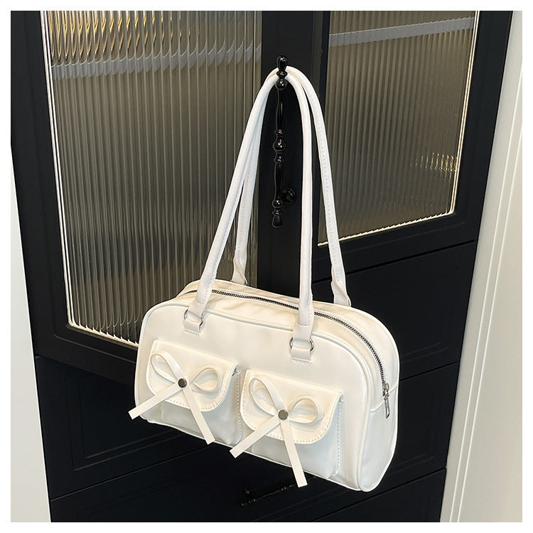 Stylish Multifunctional Handbag with Bow Detail Stornfield