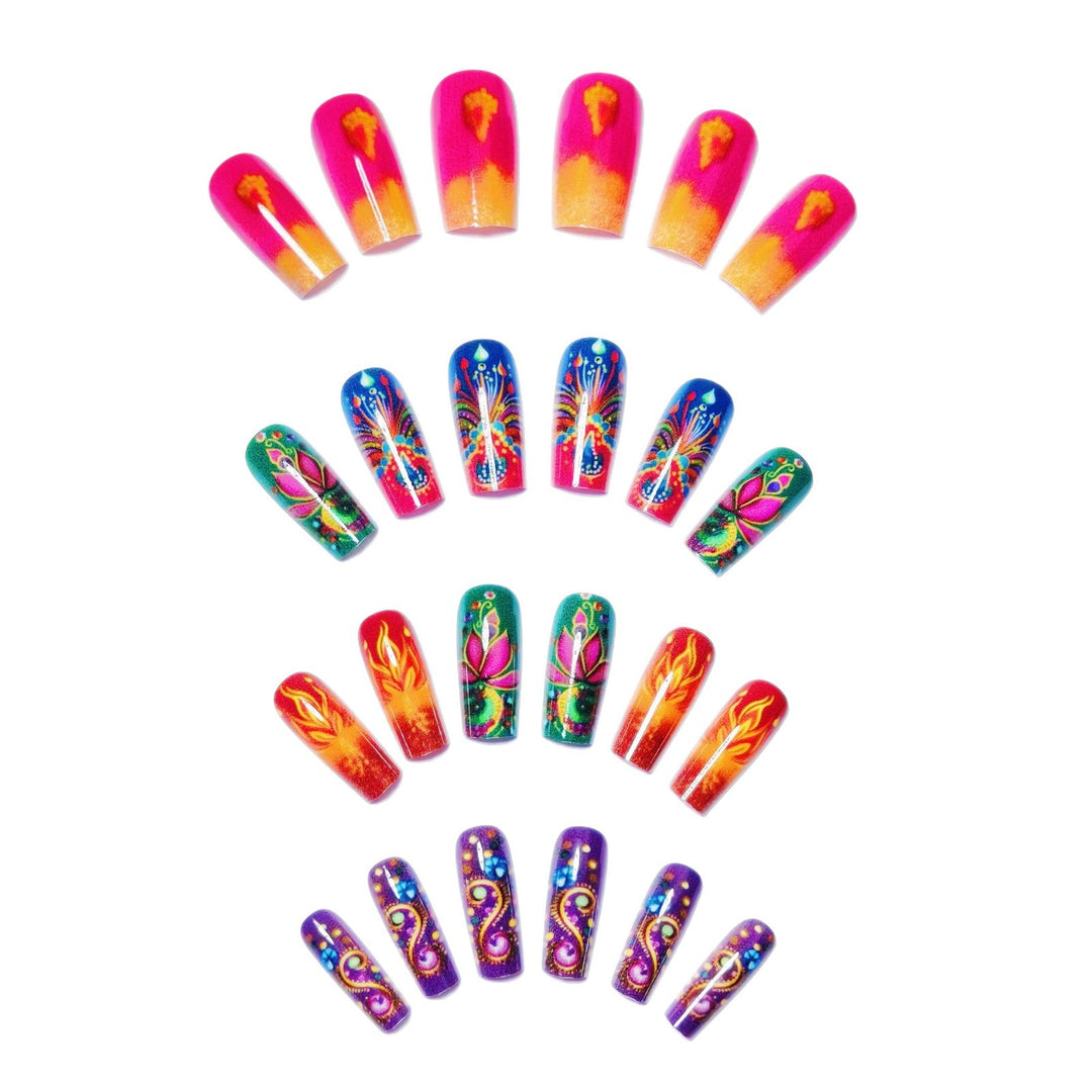 Artificial nails with eccentric ornament design Stornfield