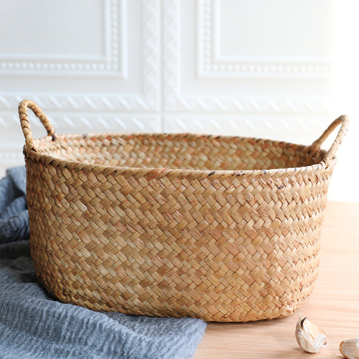 Unisex Braided Storage Basket with Ergonomic Handles Stornfield