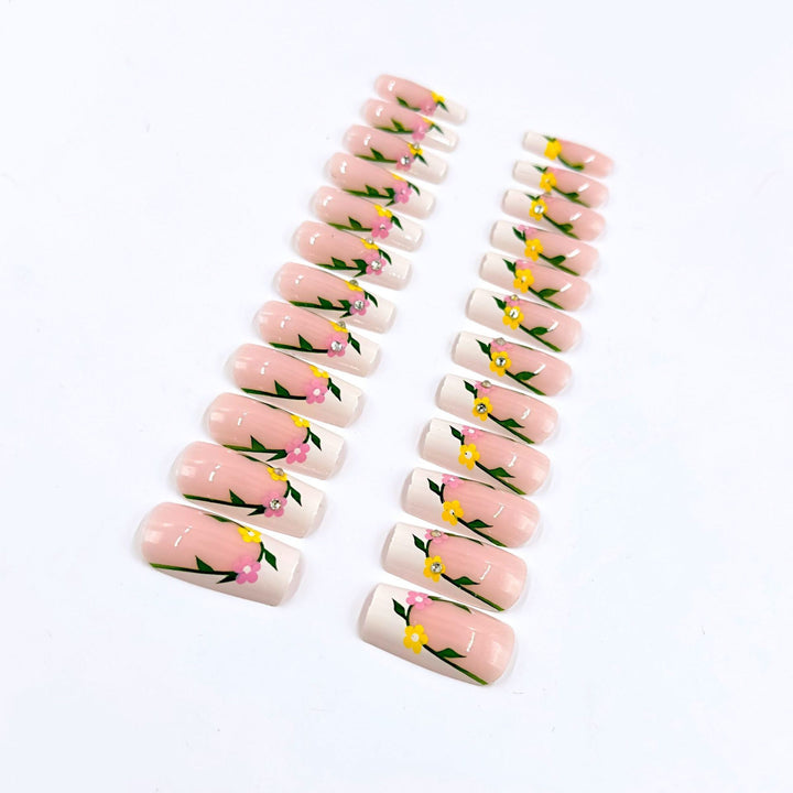 Floral Design Acrylic Nail Art Set